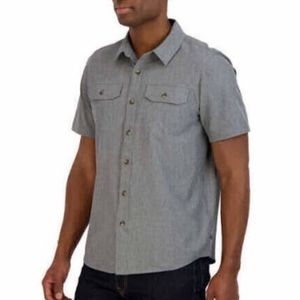 Gerry men's short-sleeved woven shirt light gray